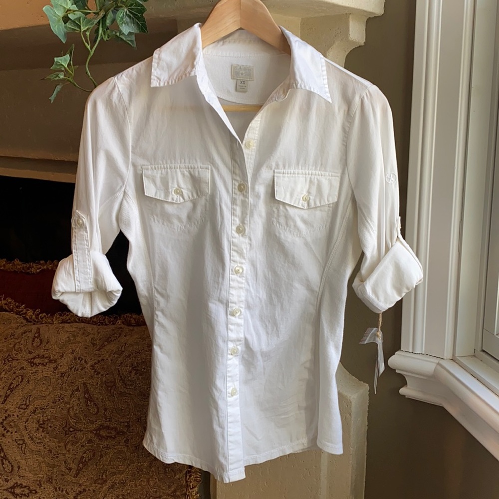 🆕 NWT Converse White Collared Button Shirt